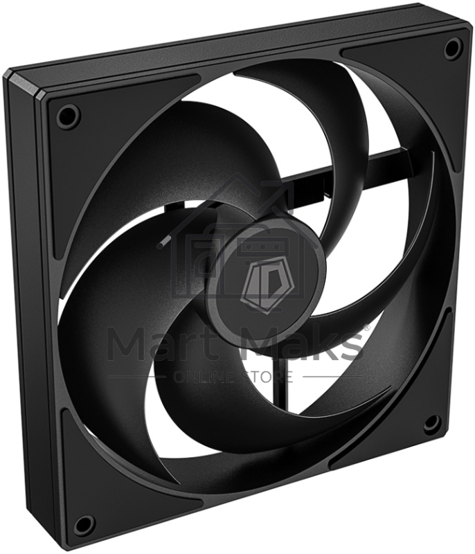 Вентилятор для корпуса ID-Cooling AS-140-K черный, 140 мм, 1800 об/мин, 24.9 дБ, 4 pin