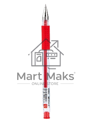 Ручка гелевая Deli Daily E6600SRed прозрачный, d=0.5мм, красные чернила, резиновая манжета