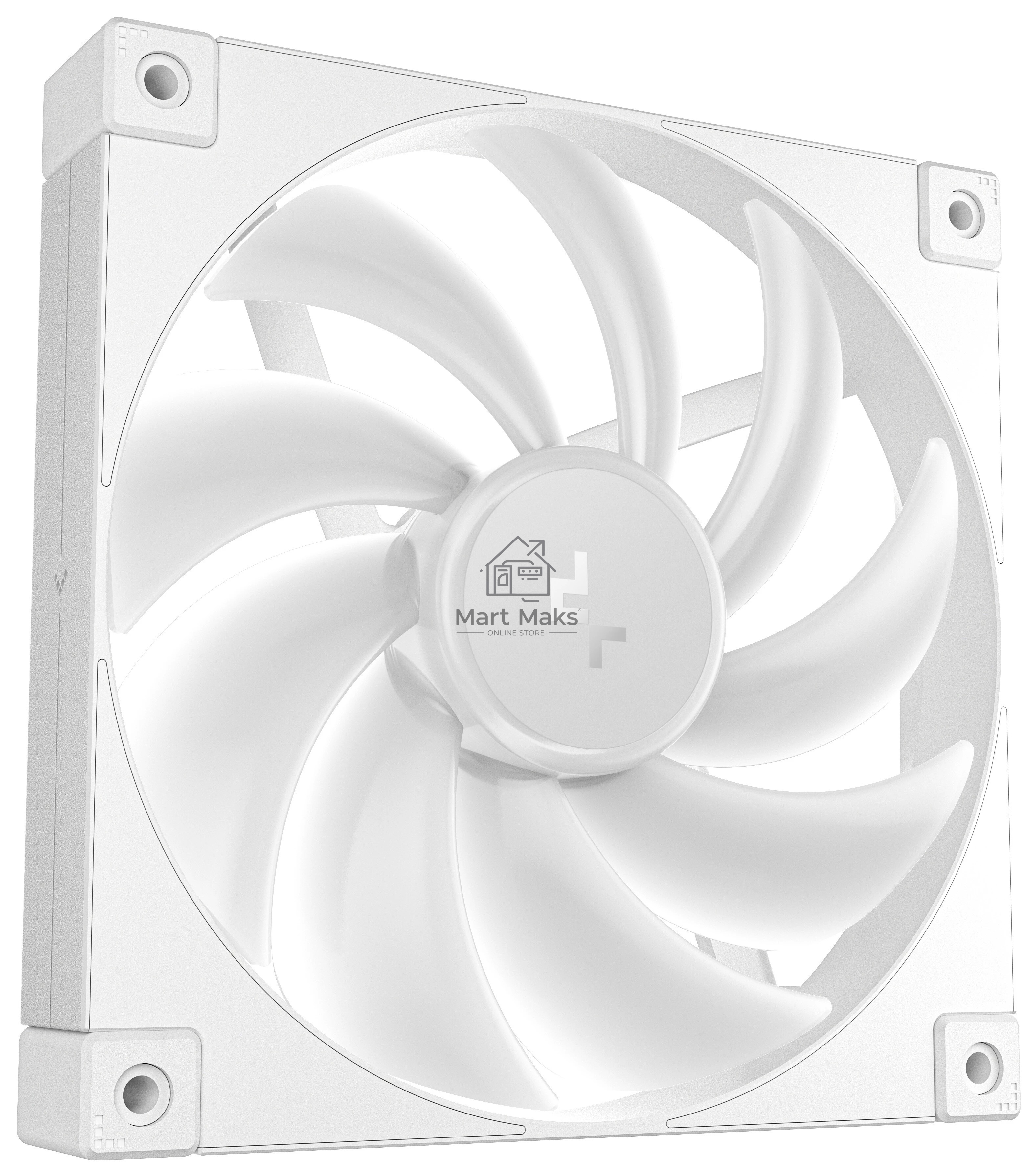 Вентилятор для корпуса DEEPCOOL FD14 ARGB белый, 140 мм, 1650 об/мин, 25.2 дБ, 4 pin