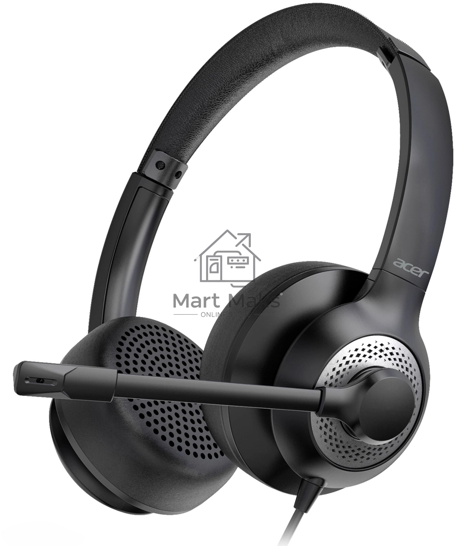 Наушники с микрофоном Acer OHW309 черный 1.6м накладные USB оголовье (ZL.HDSEE.004)
