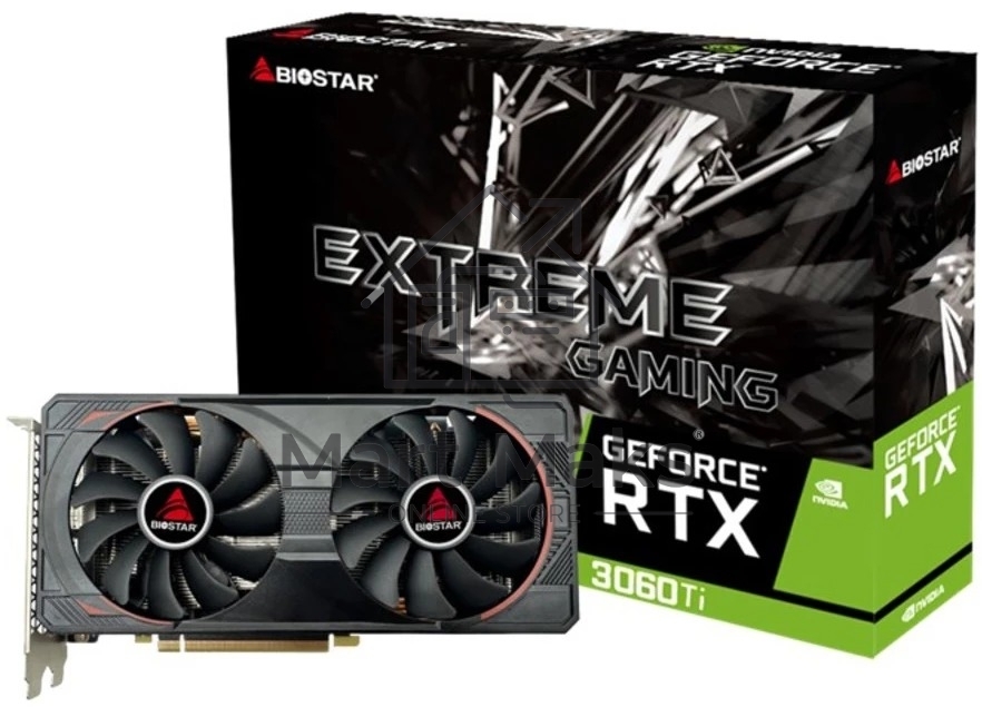 Видеокарта Biostar PCI-E RTX 3060Ti-LHR NVIDIA GeForce RTX 3060Ti 8Gb 256bit GDDR6 1410/14000 HDMIx1 DPx3 HDCP Ret