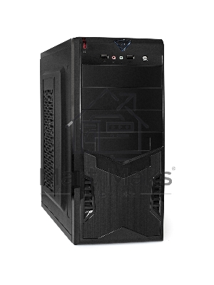 Компьютерный корпус Miditower ExeGate CP-601-UNS500 (ATX, БП UNS500 с вент. 12см, 2*USB, аудио, черный)