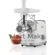 Мясорубка электрическая Gorenje MG1802SJW белый, 1800 Вт, 2.1 кг/мин, реверс, защита от перегрузки, насадки - 4
