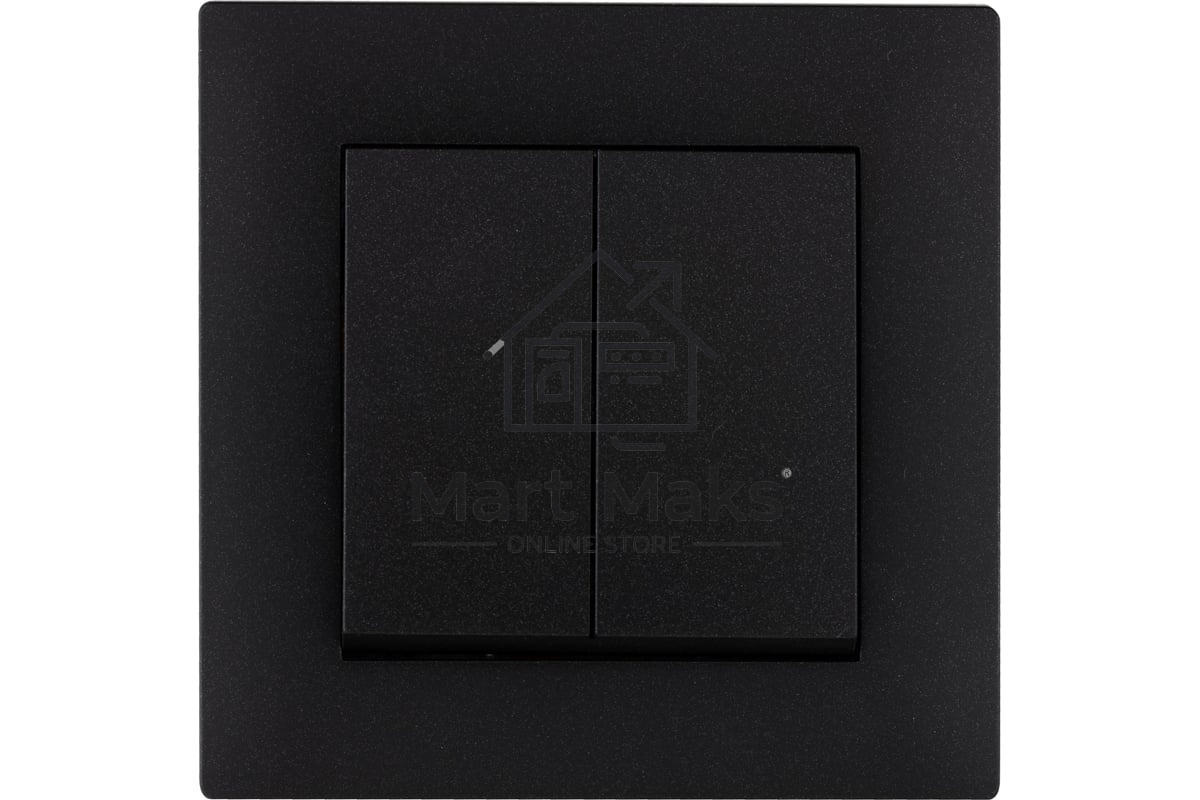 Выключатель 2-клавишный Makel Karea RIZZ STAR черный 88054003
