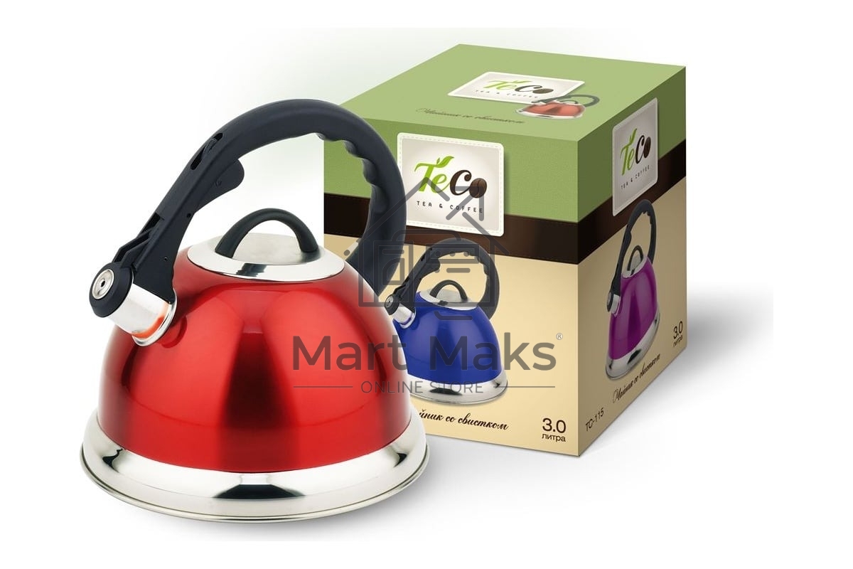 Чайник для плиты со свистком TECO TC-115-R 3,0л