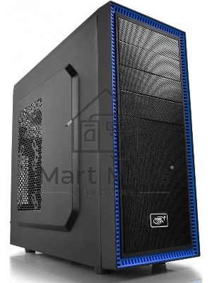 Компьютерный корпус Deepcool TESSERACT BF (DP-CCATX-TSRBFBK), без БП, черно-синий, ATX, видеокарта до 310мм, высота кулера для процессора до 165мм, 7 слотов расширения, 2 отсека 5.25