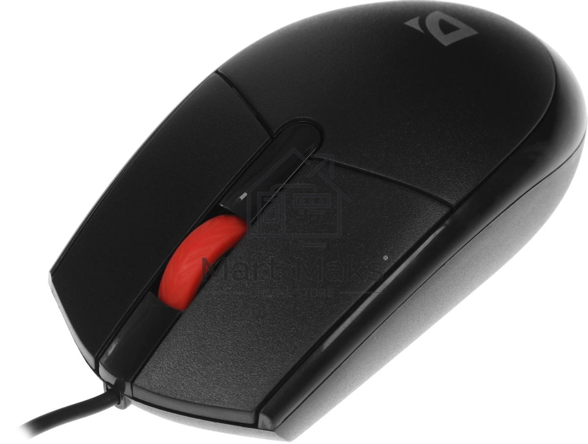 Мышь проводная Defender Delta MM-523 черный, 1000 dpi, USB, кнопки - 3