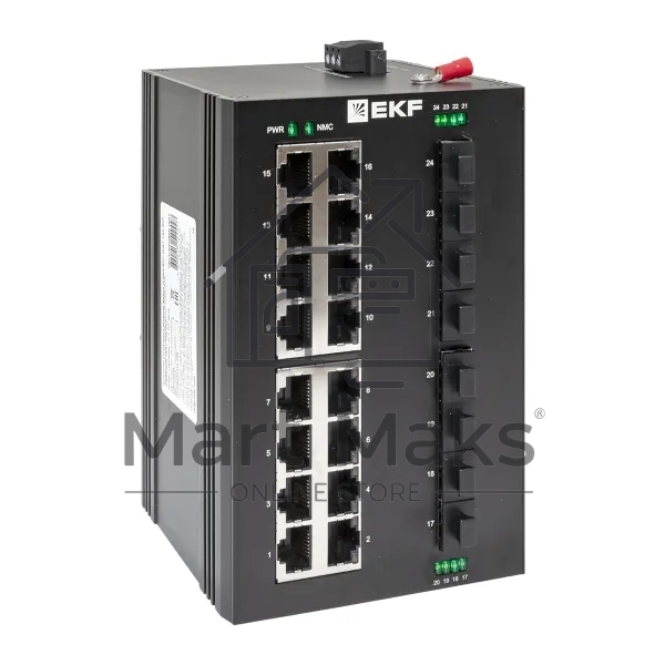 Коммутатор EKF TSX-U-8GX/SFP-16GT, 16×1 Гбит/с + 8×1 Гбит/с SFP, неуправляемый
