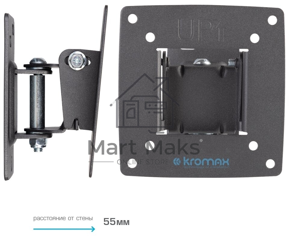 Кронштейн Kromax OPTIMA-102 черный, 10