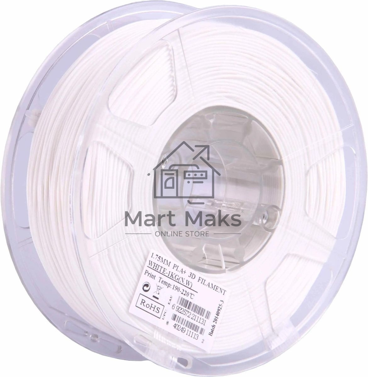 Пластик для принтера 3D Esun PLA+175W1 PLA d1.75мм 1кг 1цв. белый