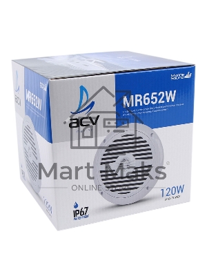 Колонки автомобильные ACV Marine MR652 белый 60Вт 90дБ 16.5см (6 1/2дюйм) (ком.:2кол.) коаксиальные двухполосные