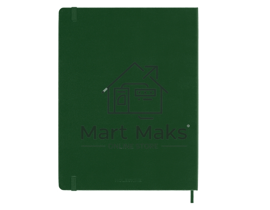 Блокнот MOLESKINE Classic, 192стр, в клеточку, твердая обложка, зеленый qp091k15