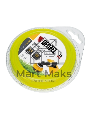 Леска для триммера Denzel FLEX CORD 96108 круглая 2,4 мм х 15 м, блистер