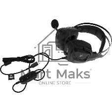 Гарнитура проводная с микрофоном A4Tech Bloody G570 черный/серый 2м мониторные USB оголовье (G570 USB/BLACK + GREY)