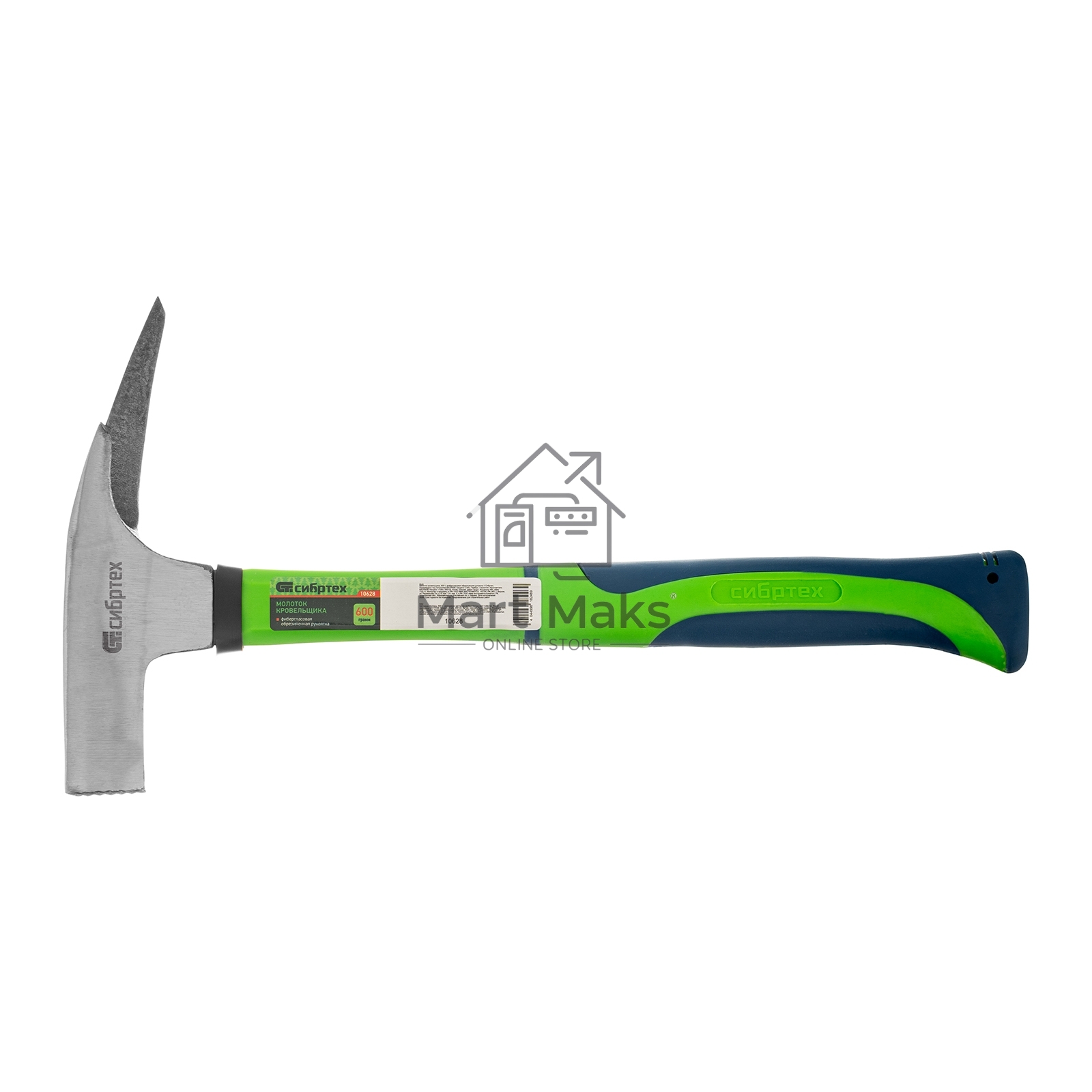 Молоток кровельщика Сибртех 600 г, фибергласовая обрезиненная рукоятка