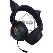 Гарнитура Razer Kraken Kitty V3 Pro чёрный, беспроводная + проводная, радиоканал, до 70 ч, подсветка