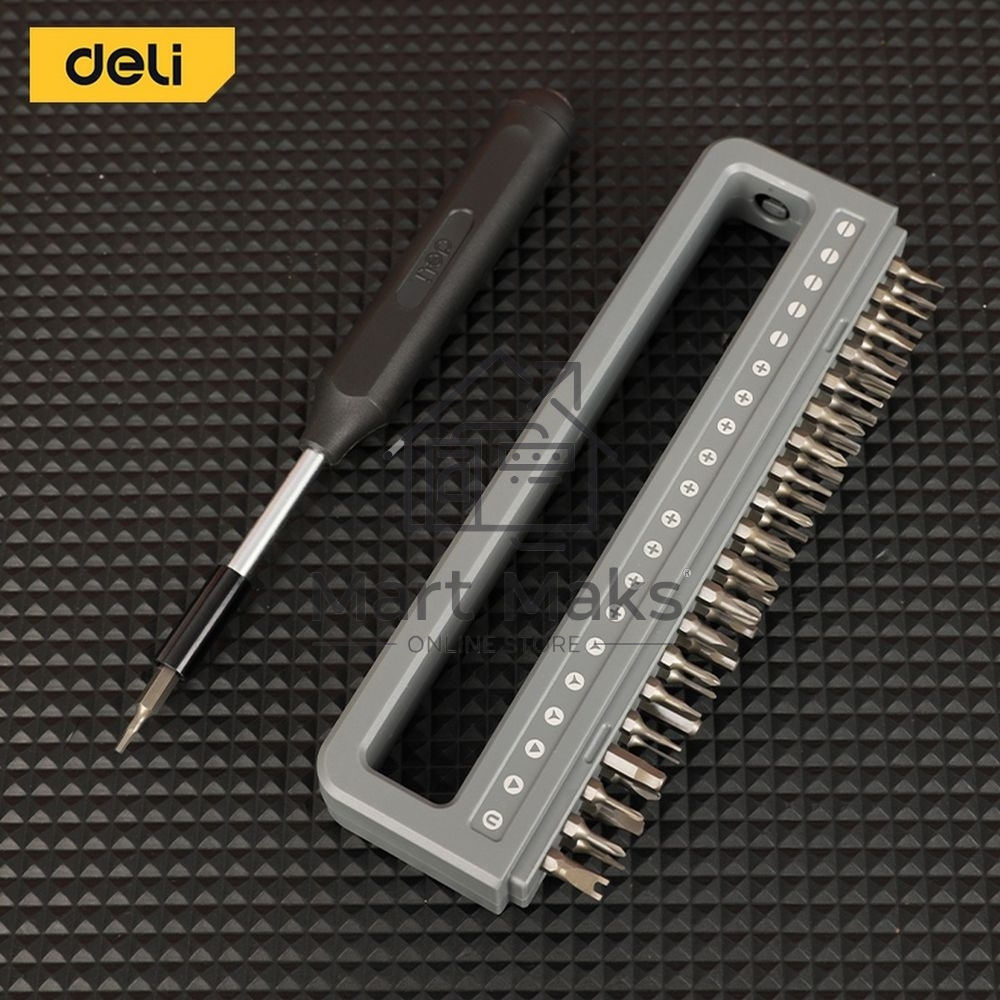 Набор прецизионных отверток Deli DL241041 (отвертка + 40 бит), сталь S2 + Cr-V
