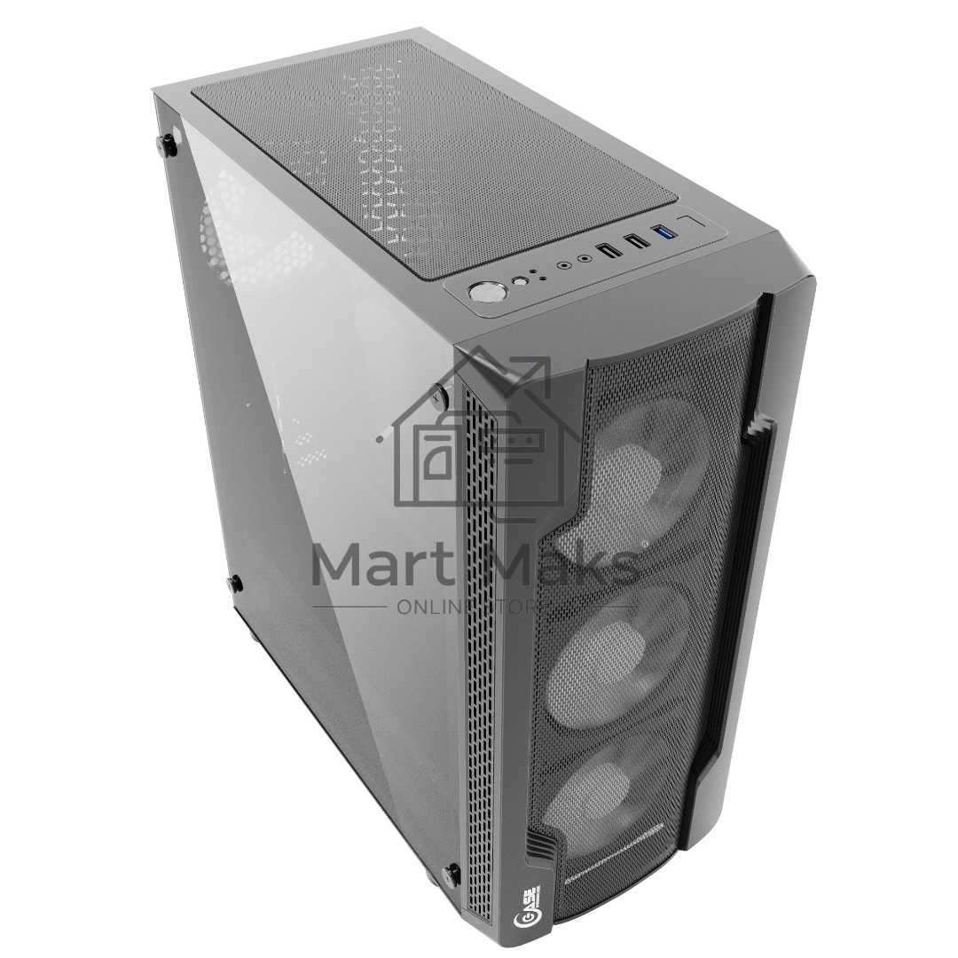 Компьютерный корпус Powercase Mistral X4 Mesh LED, Tempered Glass, 4x 120mm 5-color fan, черный, ATX (CMIXB-L4)