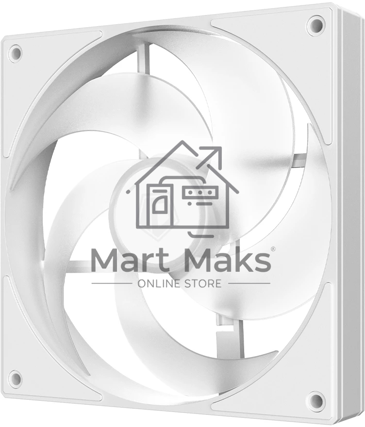 Вентилятор для корпуса ID-COOLING AS-140-ARGB-W белый, 140 мм, 1800 об/мин, 24.9 дБ, 4 pin