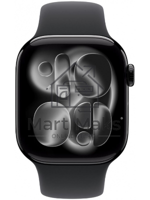 Смарт-часы Apple Watch Series 11 A3333 46мм OLED корп.черный Sport Band рем.черный разм.брасл.:S/M (MEUW4AM/A)