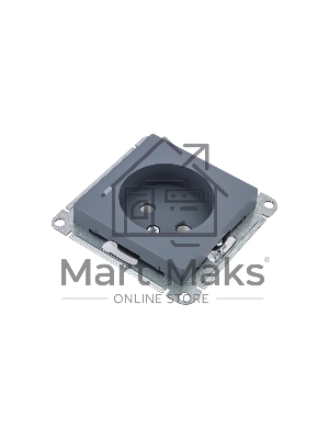 Механизм розетки 1-м СП AtlasDesign 16А IP20 без заземл. грифель