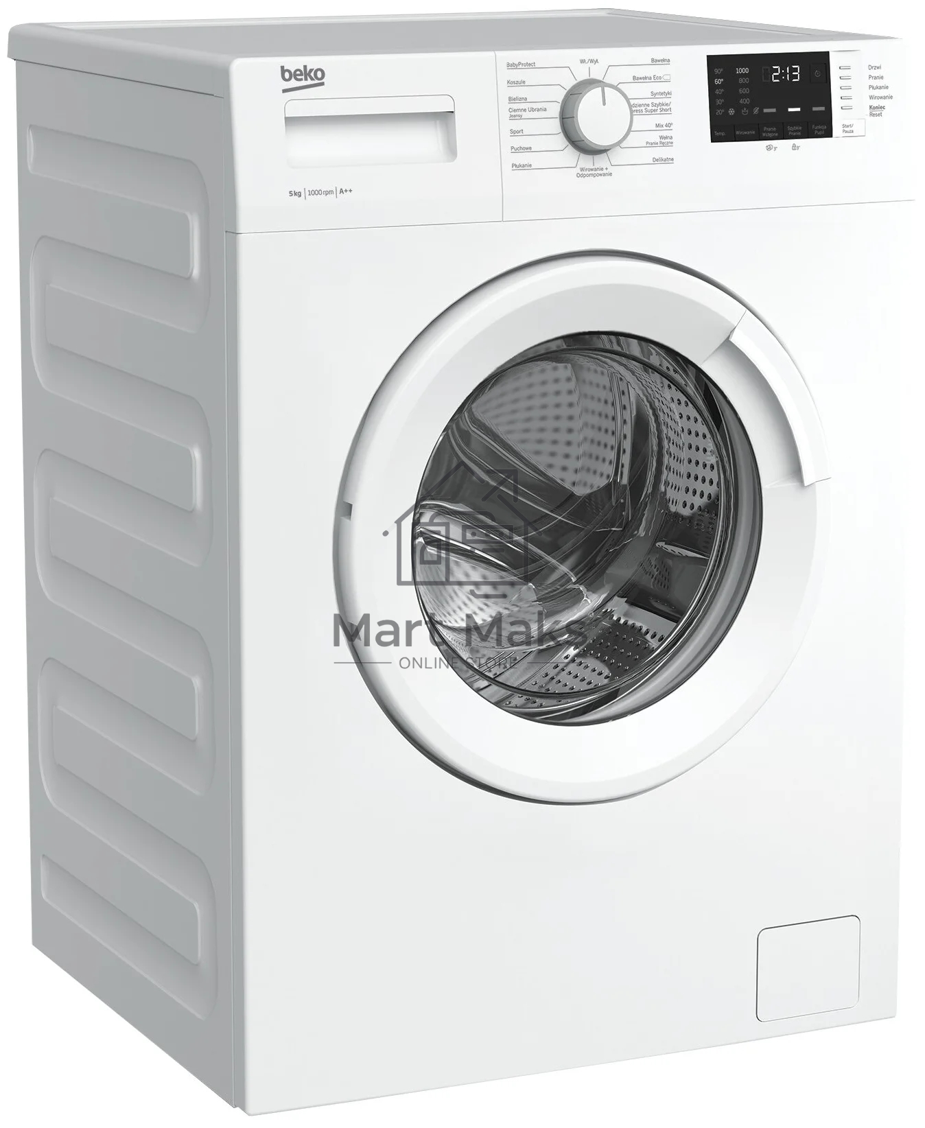 Стиральная машина Beko WRS5512BWW белый, загрузка фронтальная 5 кг, 1000 об/мин., класс: А