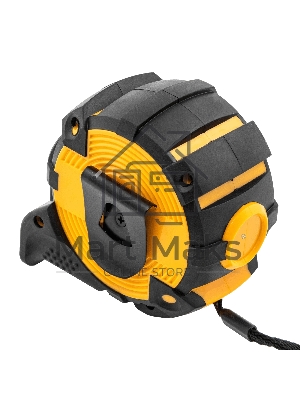 Рулетка Denzel 8м х 32мм, автоматич. фиксац., нейлон. покрытие, магнит. зацеп, двухстор. разметка