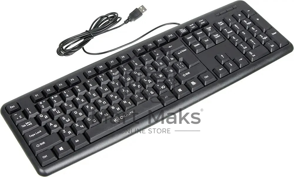 Клавиатура Oklick 180V2 проводная, USB, черный