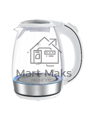 Чайник электрический Scarlett SC-EK27G104 1.7л. 2200Вт белый корпус: стекло/пластик