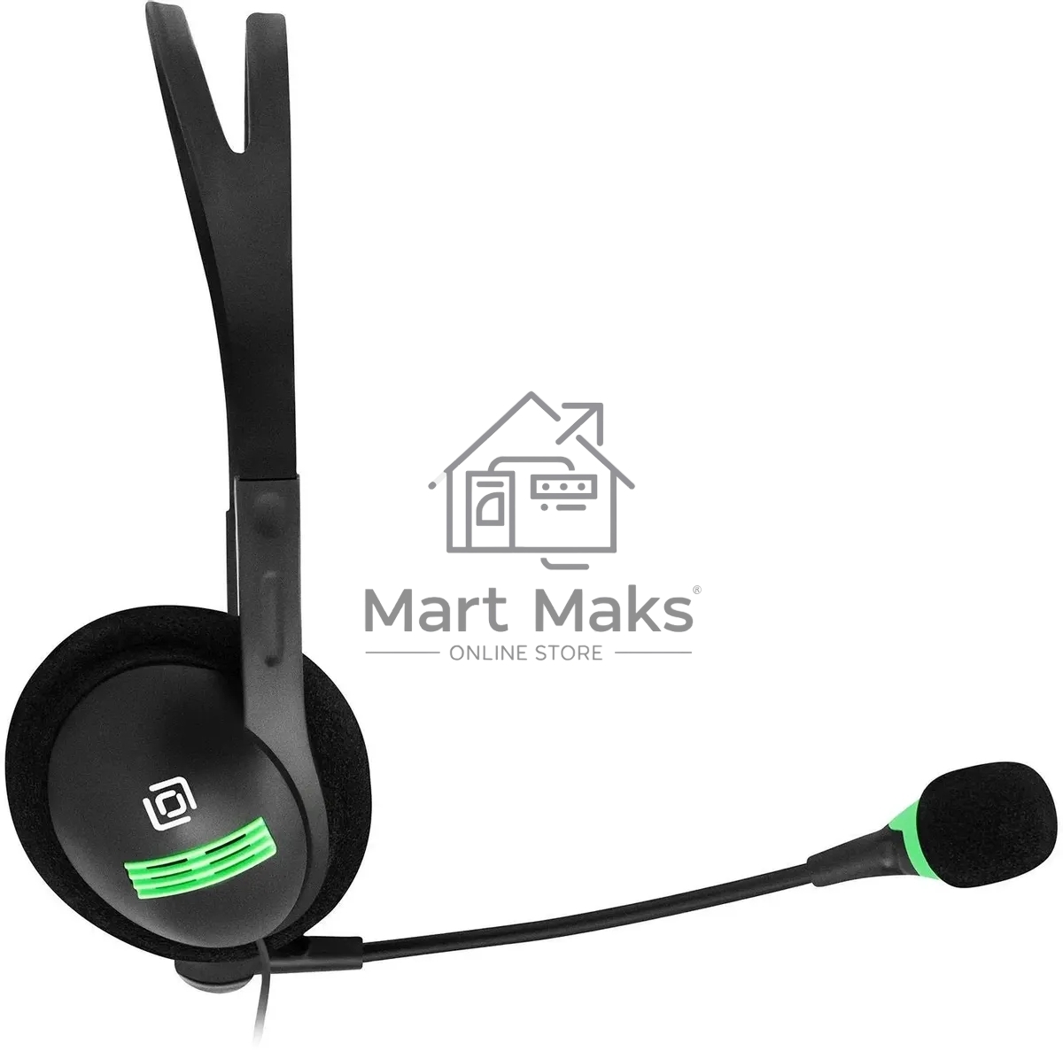 Наушники с микрофоном Оклик HS-M100 черный 1.8м накладные оголовье (1532004)