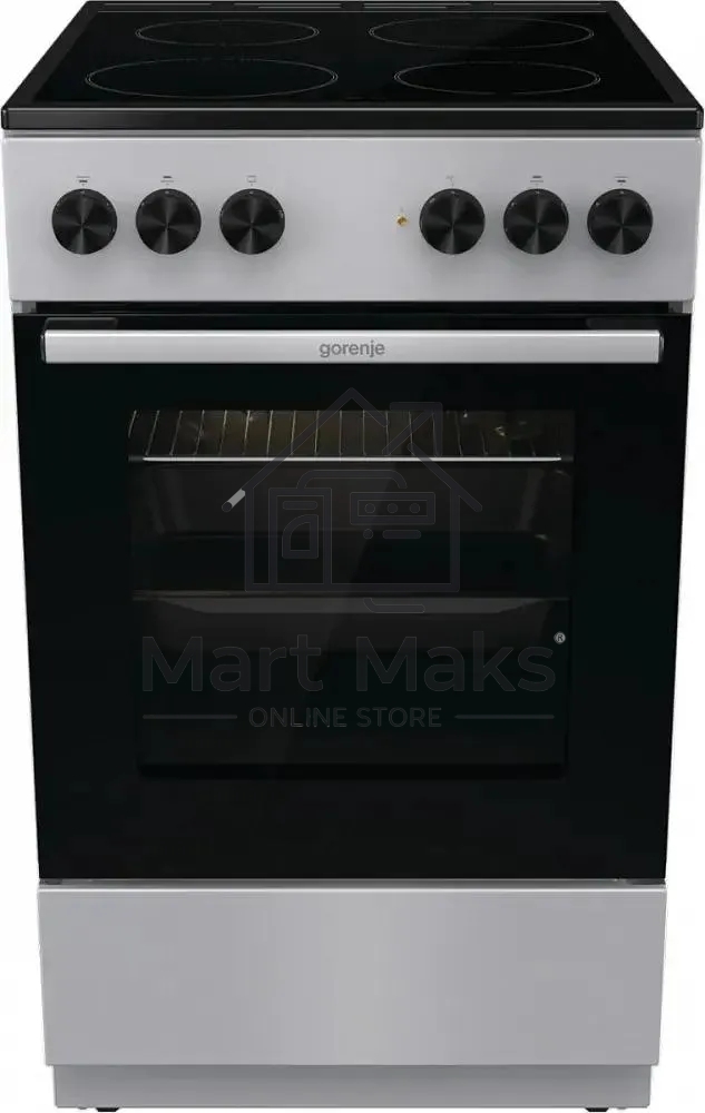 Плита электрическая Gorenje GEC5A12SG серый/черный стеклокерамика (без крышки)