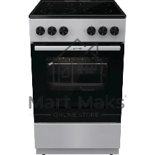 Плита электрическая Gorenje GEC5A12SG серый/черный стеклокерамика (без крышки)
