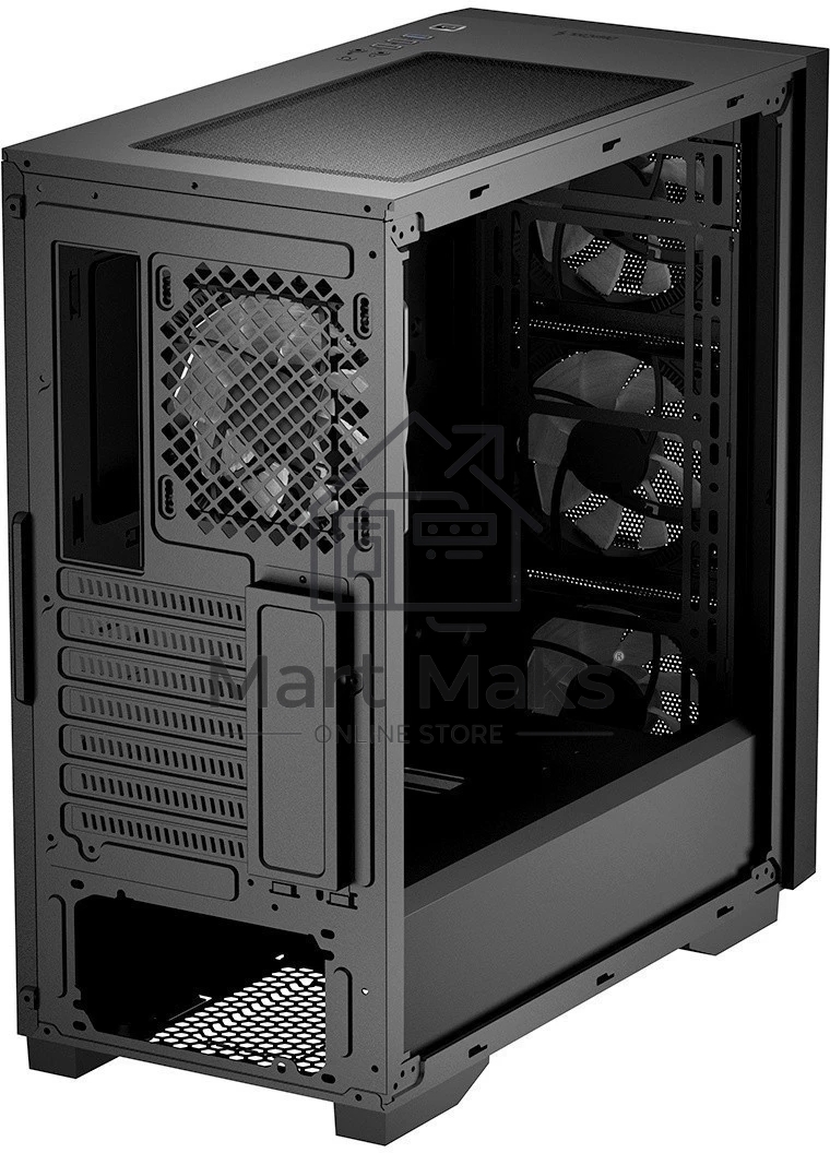 Компьютерный корпус Deepcool MATREXX 50 MESH 4FS без БП, боковое окно (закаленное стекло), 3xColor LED 120мм ветилятора спереди, 1xColor LED 120мм ветилятор сзади, черный, ATX