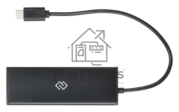 USB-концентратор Digma HUB-4U2.0-UC-B, USB-C, USB 2.0 4 порта, USB