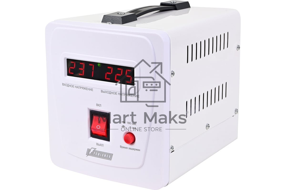 Стабилизатор напряжения PowerMan AVS 1500 E белый