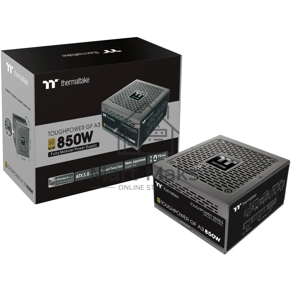 Блок питания Thermaltake Toughpower GF A3 PS-TPD-0850FNFAGE-H, 850Вт, 80 PLUS Gold, 120мм, модульный, черный
