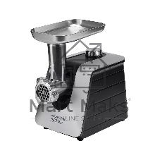 Мясорубка электрическая Polaris PMG 2561 черный, 2500 Вт, 2.7 кг/мин, реверс, защита от перегрузки, металлический лоток, насадки - 7