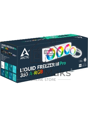 Система жидкостного охлаждения Arctic Cooling Liquid Freezer III Pro 360 ARGB Whte ACFRE00188A белый 120мм алюминий+медь 2500rpm 31db 4-pin
