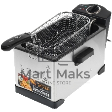 Фритюрница Centek CT-1431 серебристый, 1800 Вт, 3.5 л, 1 кг, антипригарное покрытие