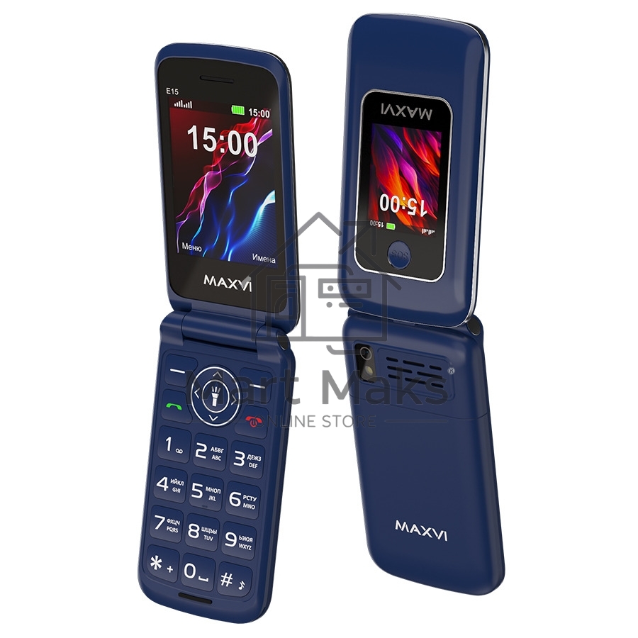Мобильный телефон Maxvi E15 синий