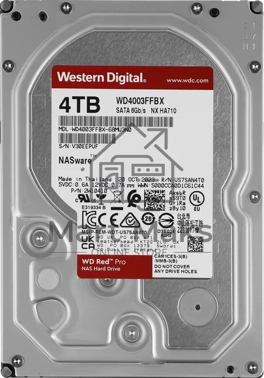 Жесткий диск HDD WD Red Pro 4Tb 7200rpm SATA 256Mb 3.5