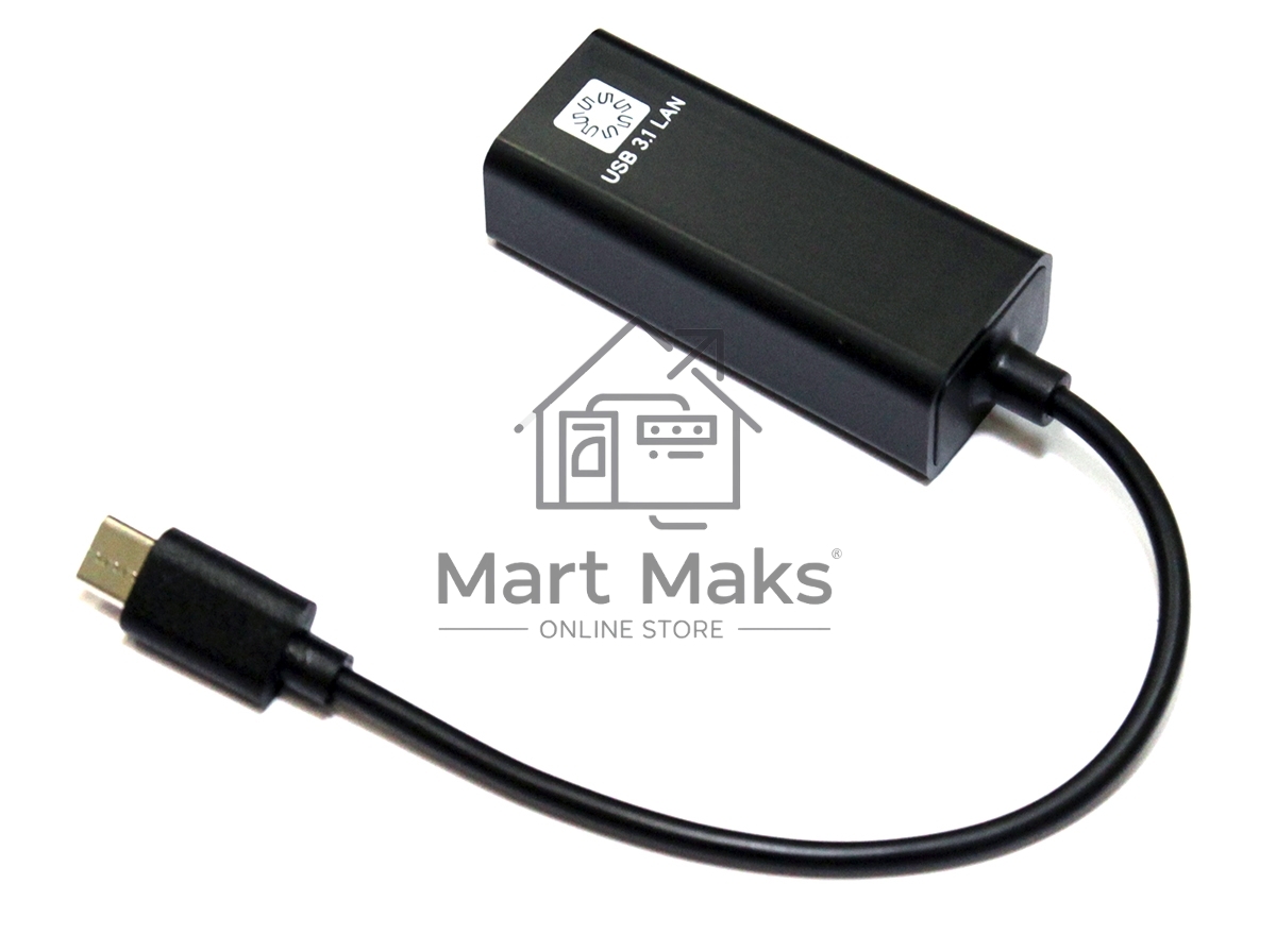 Кабель-адаптер 5bites UA3C-45-08BK USB3.1 / RJ45 100MB / черный