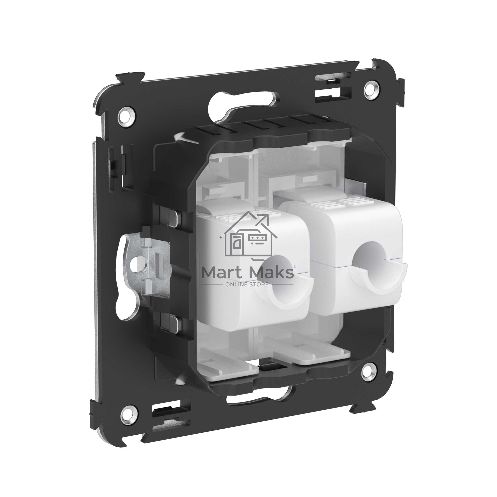Розетка компьютерная DKC Avanti 4400664 RJ-45 без шторки в стену, кат.5е двойная, 
