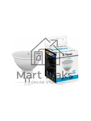 Лампа светодиодная Feron LB-26 7W 230V G5.3 6400K MR16 матовая