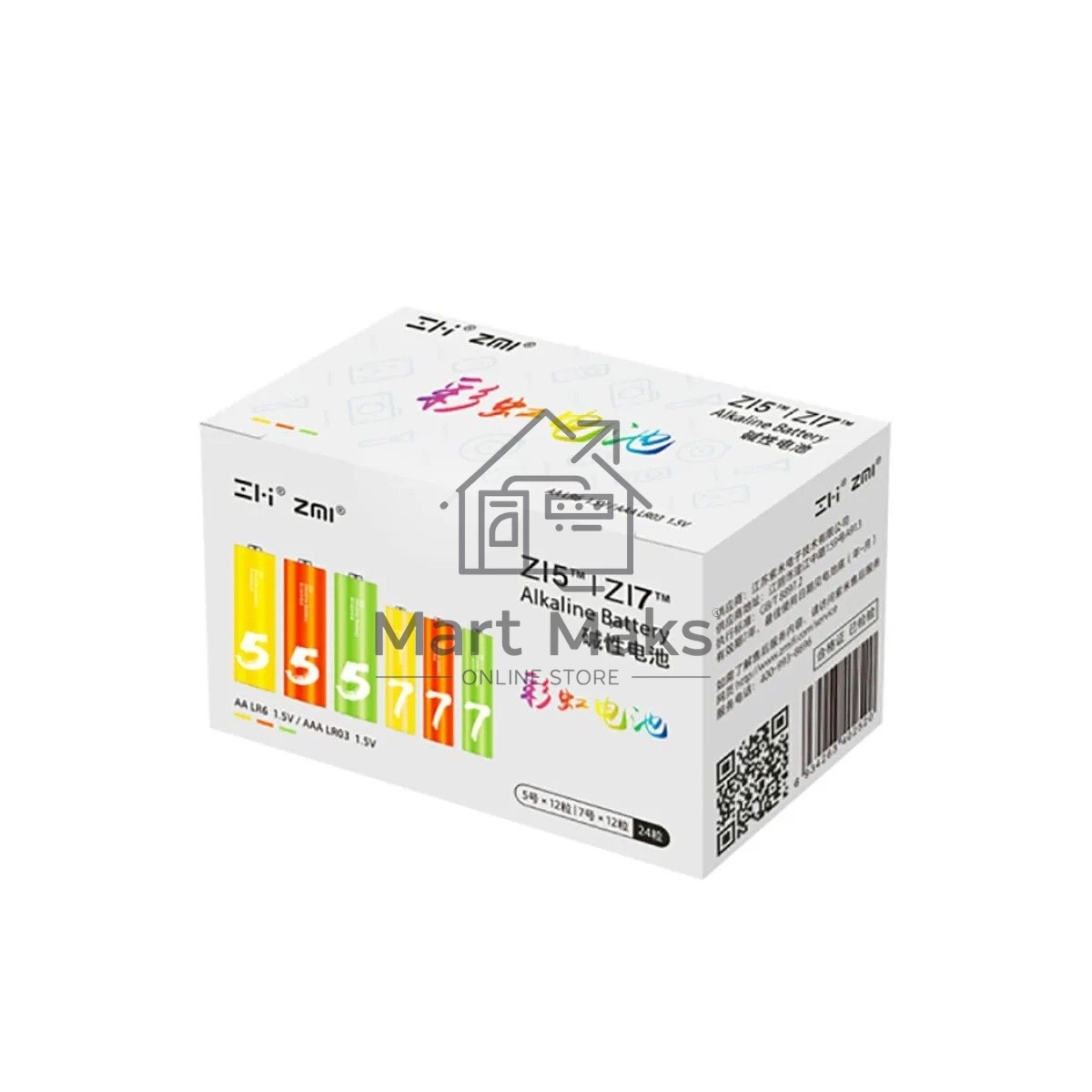 Батарея CUKTECH AA+AAA rainbow alkaline 12 AA+12 AAA
