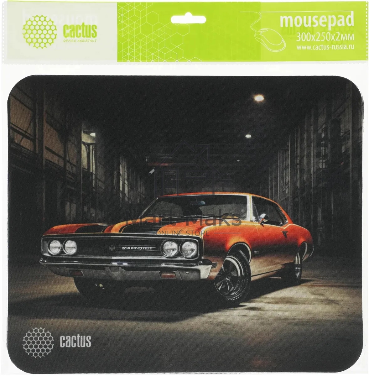 Коврик для мыши Cactus Orange Car 300x250x2мм (CS-MP-P06M)