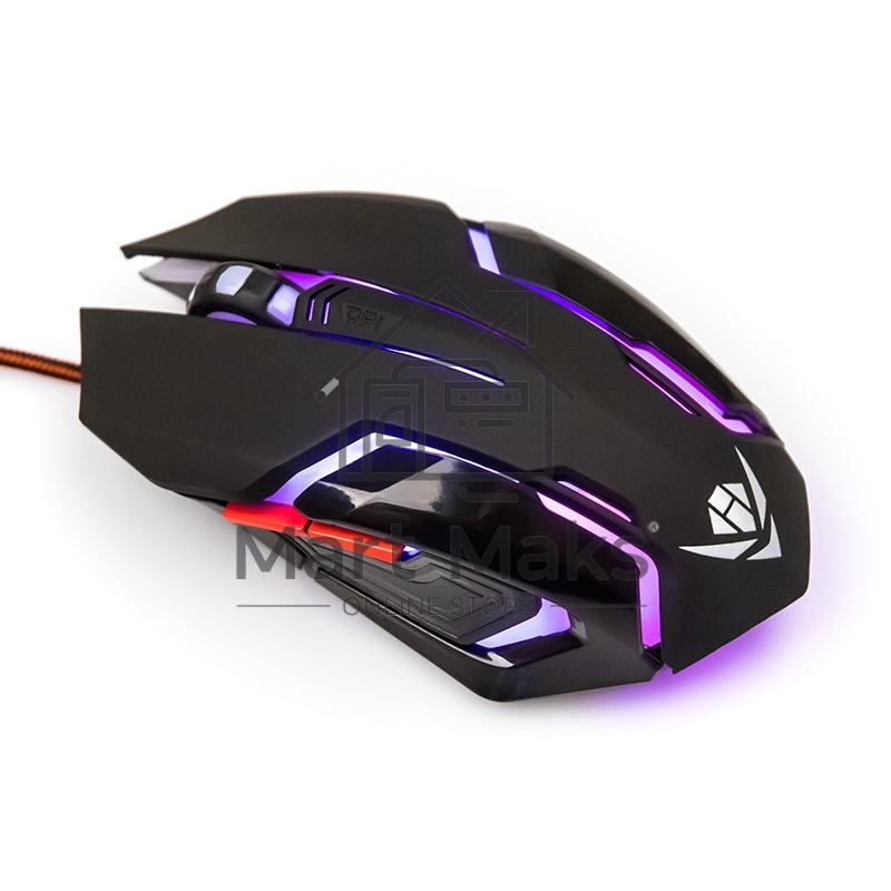 Мышь проводная Nakatomi MOG-20U черный, 2400 dpi, USB, кнопки - 6