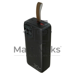 Портативный аккумулятор More choice (4620202550637) PB55-30 с кабелем 1USB 3.0A 22.5W PD - 30000mAh черный