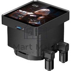 Система жидкостного охлаждения PCCooler DT360 ARGb Display BK (300W, 360мм, LED temp., черный, ARGb/Fans: 3x120мм, 83.83CFM, 3000RPM/Pump height 62мм, 15dBA, 2600RPM, Rad thickness 27мм/S: 1851, 1700, 1200, 115X, AM5, AM4)