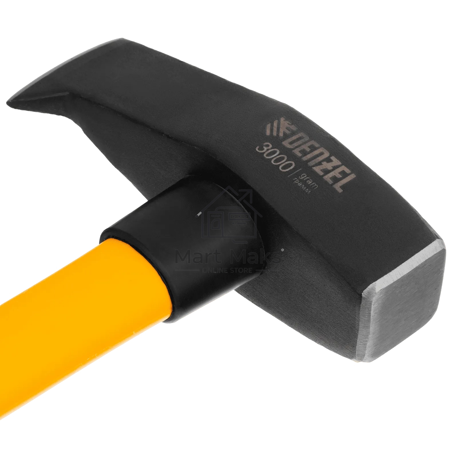 Колун-кувалда Denzel 3000 г, кованая, фибергласовая рукоятка c TPR покрытием, 880 мм